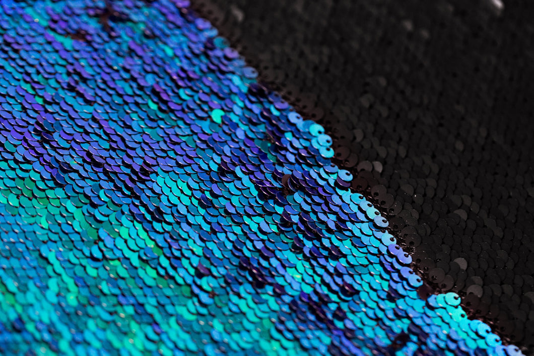 Blue Black Sequin